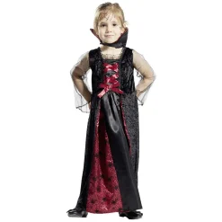 Déguisement enfant Halloween vampire robe noir et rouge 11/14ans-Gifi Best