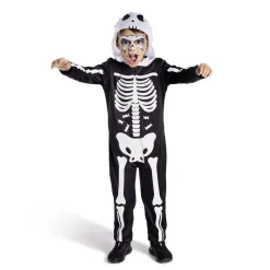 Déguisement enfant Halloween squelette combinaison et cagoule 7/10ans-Gifi Sale