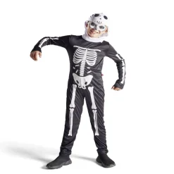 Déguisement enfant Halloween squelette combinaison et cagoule 4/6ans-Gifi Online