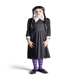 Déguisement enfant Mercredi Addams robe et col 11/14 ans-Gifi Outlet