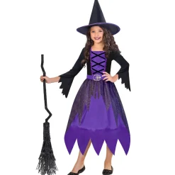 Déguisement enfant sorcière violette 7/10 ans-Gifi Clearance
