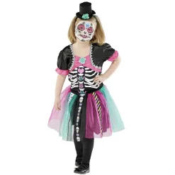 Déguisement enfant squelette robe Halloween 7 à 10 ans-Gifi Online
