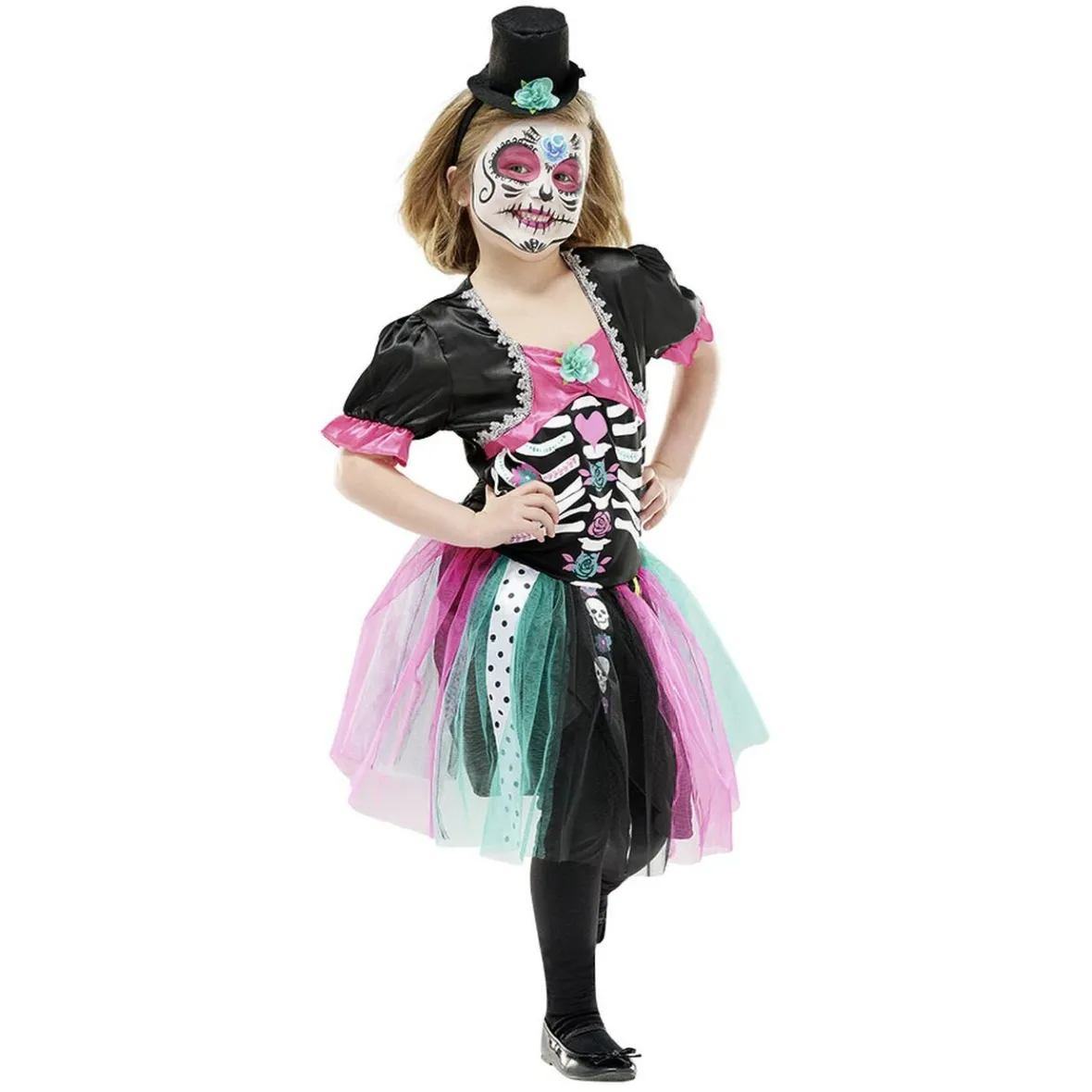 Déguisement enfant squelette robe Halloween 7 à 10 ans-Gifi Online