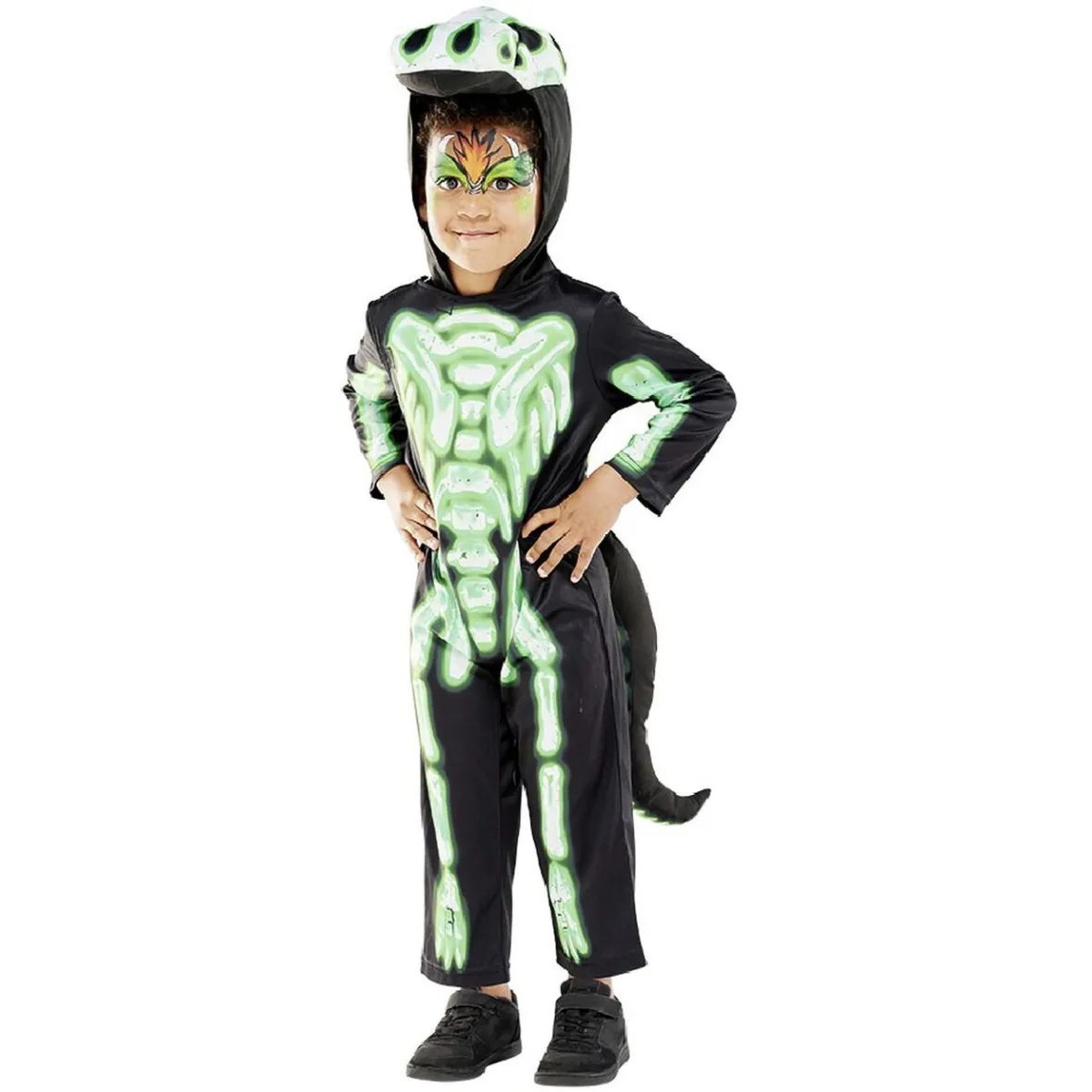 Déguisement enfant squelette dinosaure Halloween 7 à 10 ans-Gifi Discount