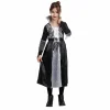 Déguisement fille Halloween vampire noir et blanc 7/10 ans-Gifi New