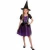 Déguisement fille Halloween sorcière noir et violet 7/10 ans-Gifi New