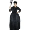 Déguisement fille reine noire Halloween 7/10 ans-Gifi Discount