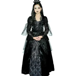 Déguisement fille reine noire Halloween 4/6 ans-Gifi Hot