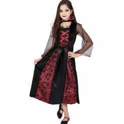 Déguisement fille robe vampire Halloween 4/6 ans-Gifi Clearance