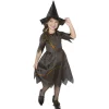 Déguisement fille sorcière Halloween noir orange 4/6 ans-Gifi Online