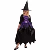 Déguisement fille sorcière longue noir violet Halloween 7/10 ans-Gifi Clearance