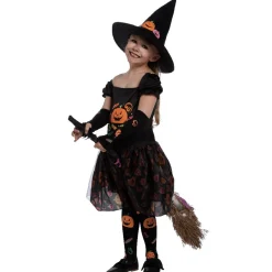Déguisement fille sorcière citrouille Halloween 3/4 ans-Gifi Hot
