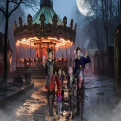 Déguisement Halloween enfant clown masque et combinaison 7/10ans-Gifi