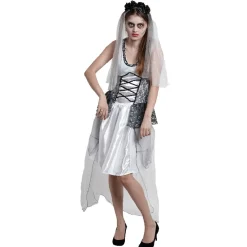 Déguisement mariée zombie femme Halloween taille L-Gifi Outlet