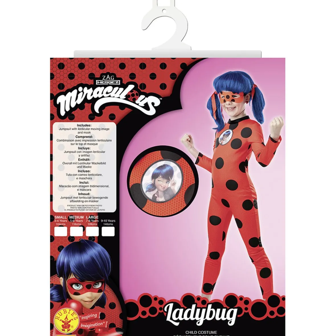 Déguisement Miraculous Lady Bug enfant 5/6 ans-Gifi Clearance