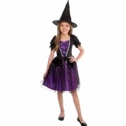 Déguisement sorcière Halloween noir et violet 11/14 ans-Gifi Clearance