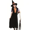 Déguisement sorcière noir et orange fille 7/10 ans-Gifi Best