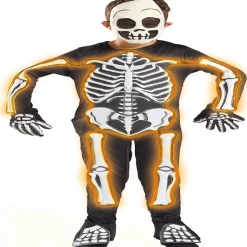 Déguisement squelette lumineux masque, gants, combinaison 11/14 ans-Gifi Clearance