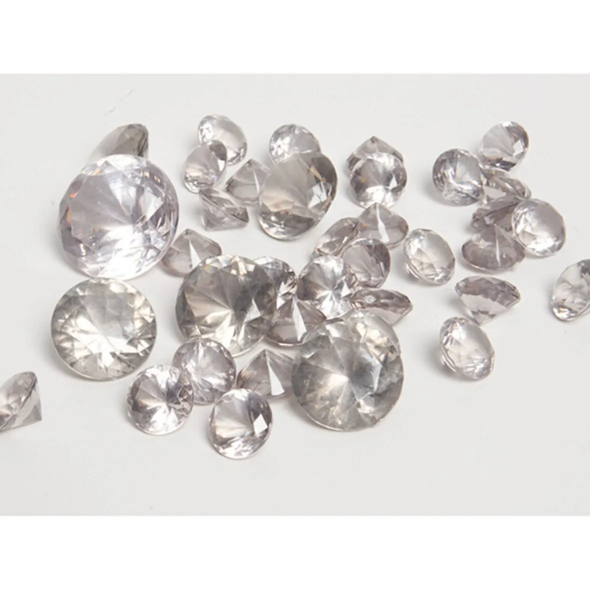 Diamants décoratifs argentés transparents-Gifi Clearance