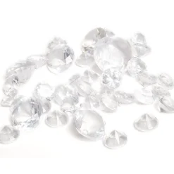 Diamants décoratifs blancs transparents-Gifi Online