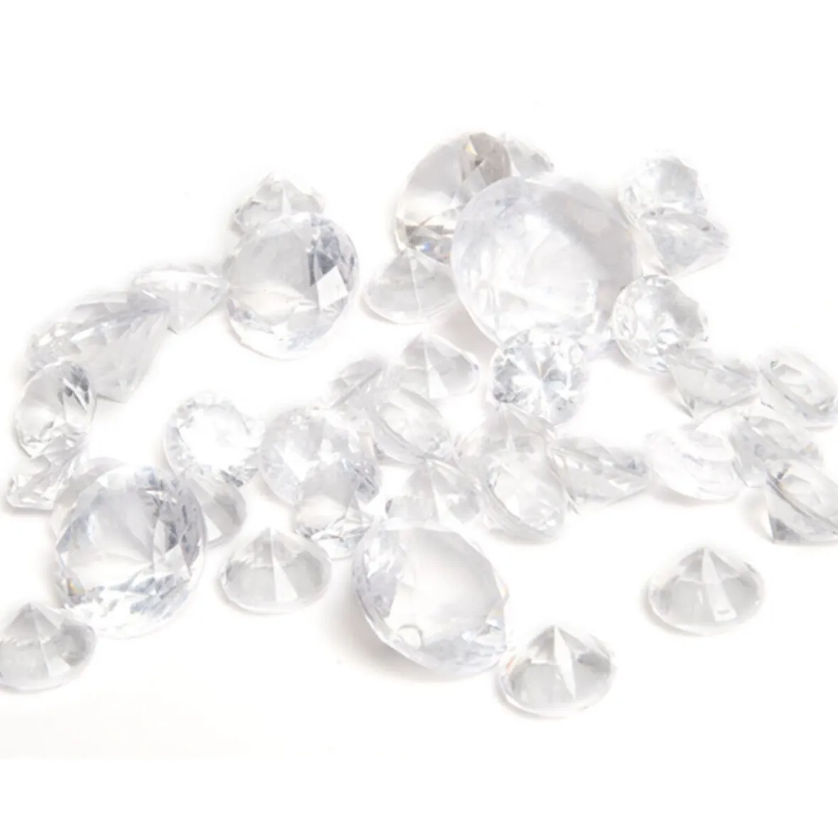 Diamants décoratifs blancs transparents-Gifi Online