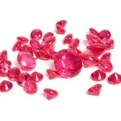 Diamants décoratifs roses fuchsia transparents-Gifi Online