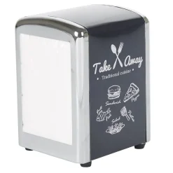 Distributeur de serviettes en papier gris noir-Gifi Outlet