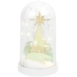 Dôme lumineux 10 LEDs pingouins et ours iridescent Ø11xH20cm-Gifi Online