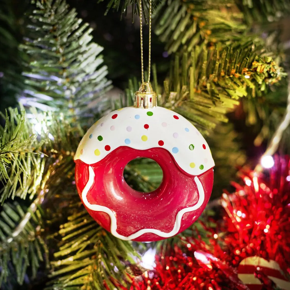 Donut à suspendre bleu ou rose Ø8cm-Gifi Best