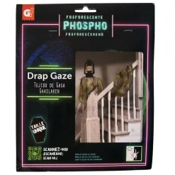 Drap de gaze gris phosphorescent décoration Halloween-Gifi Hot