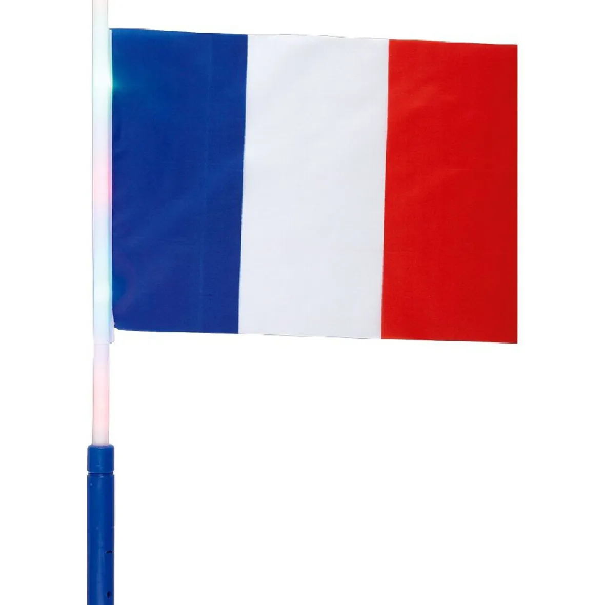 Drapeau avec embout lumineux supporter France-Gifi Best