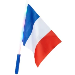 Drapeau avec embout lumineux supporter France-Gifi Discount