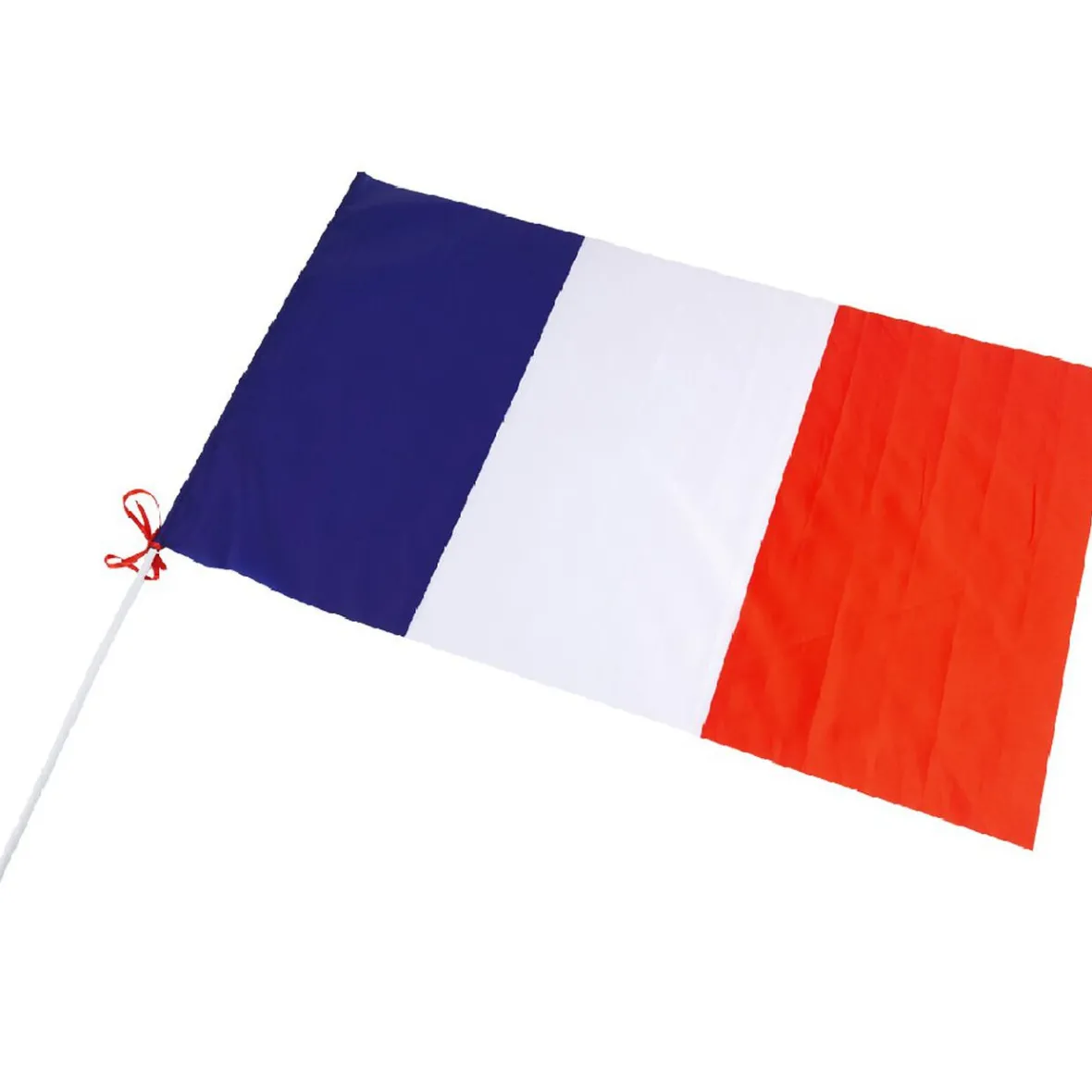 Drapeau France avec hampe en plastique-Gifi Discount