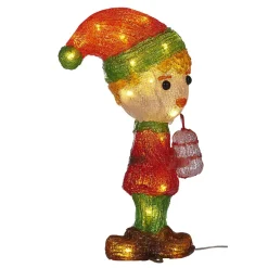 Elfe de Noël lumineux 30 LED blanc chaud H30cm-Gifi Discount
