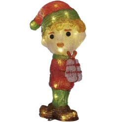 Elfe de Noël lumineux 30 LED blanc chaud H30cm-Gifi Discount