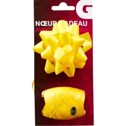 Ensemble noeud et ruban bolduc jaune-Gifi Best