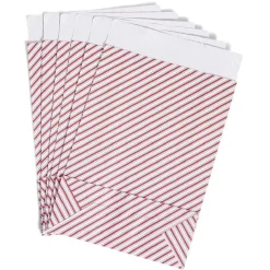 Enveloppe cadeau papier Noël tradition rouge et blanc x6 - 20x8xH28cm-Gifi Online