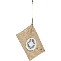 Enveloppe en jute à suspendre Noël-Gifi Sale