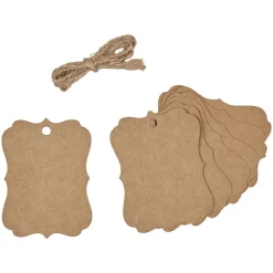 Etiquette cadeau noir ou marron x 8-Gifi Online