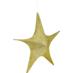 Etoile de Noël dorée en polyester-Gifi Online