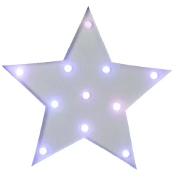 Etoile lumineuse blanche Noël à poser h. 32 cm-Gifi Best