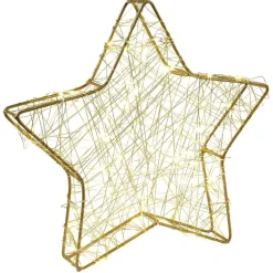 Etoile lumineuse en métal à poser 50 LED blanc chaud H29 cm-Gifi