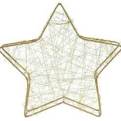 Etoile lumineuse en métal à poser 50 LED blanc chaud H29 cm-Gifi