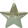 Etoile velours&paillette vert dorée Polystyrène-Gifi Best