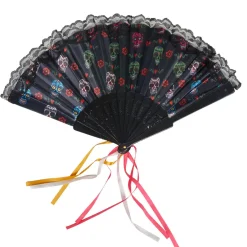 Eventail calavera crâne mexicain day of the dead-Gifi New