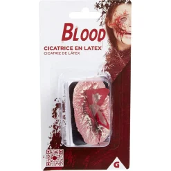 Fausse cicatrice Halloween en latex L19xl10cm-Gifi