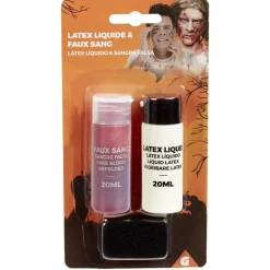 Faux sang liquide + latex liquide 20 ml x2-Gifi Outlet