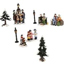 Figurine de Noël pour village miniature x9-Gifi Best