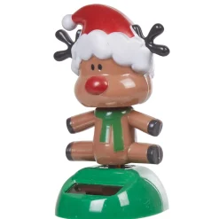 Figurine solaire Noël renne à bonnet-Gifi Outlet