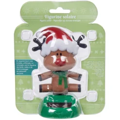 Figurine solaire Noël renne à bonnet-Gifi Outlet